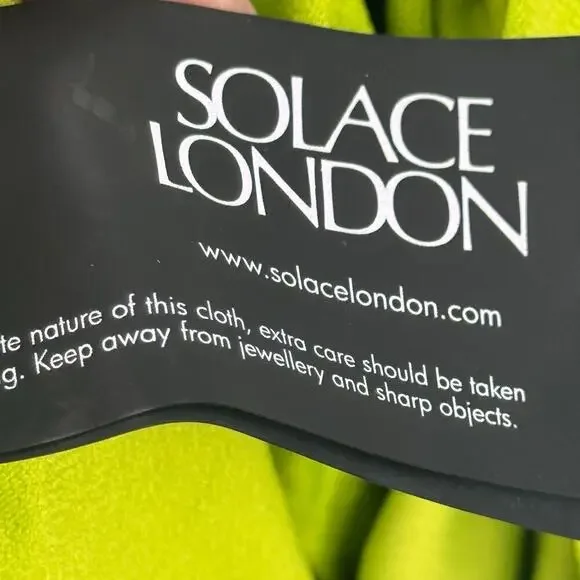 SOLACE London Women's Adler Midi Dress in Chartreuse Size 4 NWT